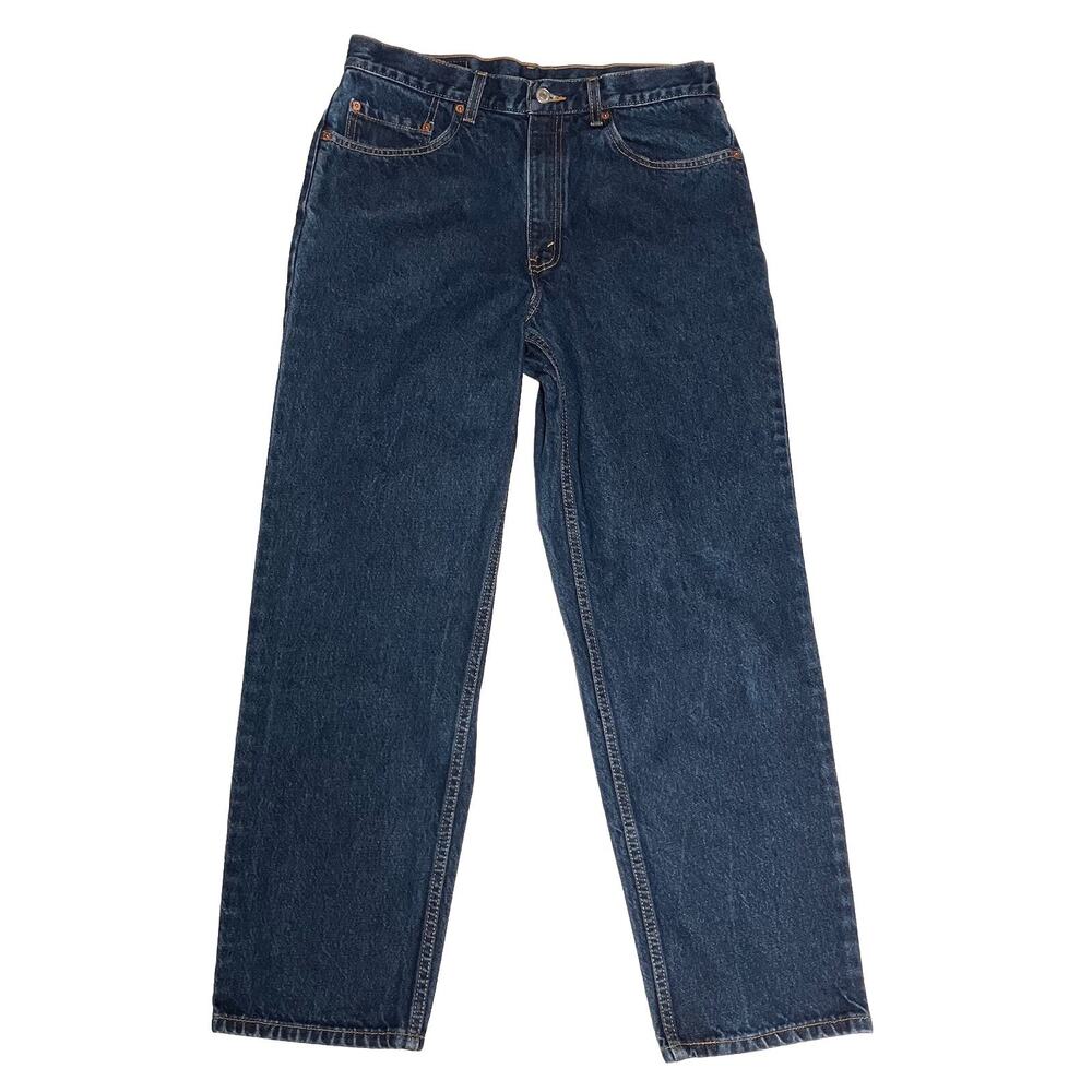 Mens Levi Strauss Denim Blue Jeans 550 Relaxed Fit W34 L30 Actual Inseam 29 READ